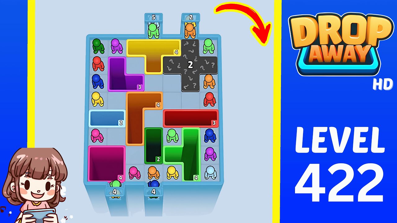 Drop Away Level 422 Solution Walkthrough