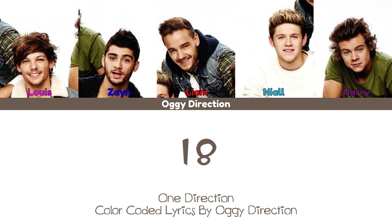 One Direction - 18 (New Color Coded Lyrics 2024)