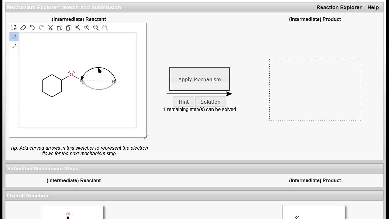 Mechanism Explorer Demo -  Proton Transfer