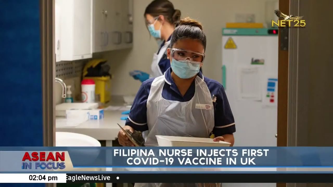 Filipina nurse injects first Covid-19 vaccine in UK