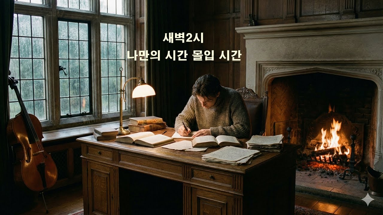 새벽 3시, 아무도 없는 유럽 도서관에서 홀로 공부하기 [Dark Academia Playlist]    3 AM in an Empty European Library 🕯️