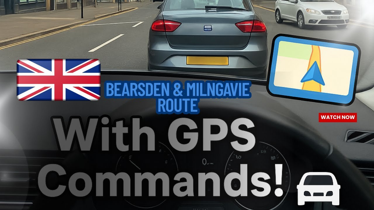 Driving in Glasgow: Bearsden & Milngavie Route | UK Learner Driver Experience | GPS navigation