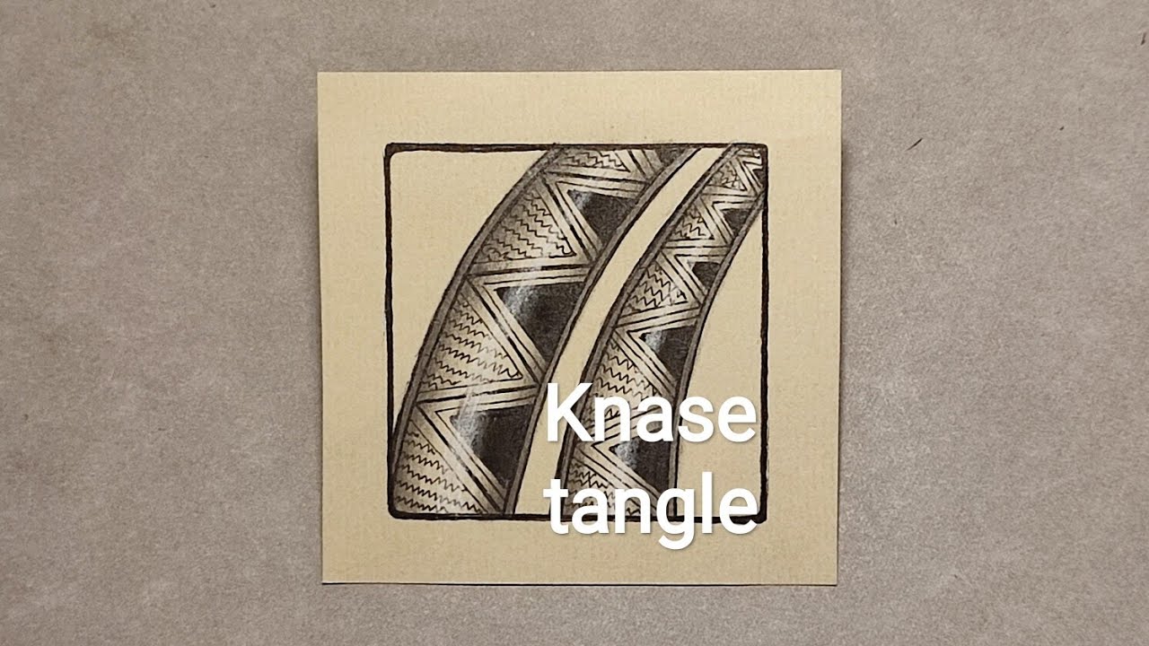 Zentangle 3D patterns No 14: Knase tangle / Doodle /