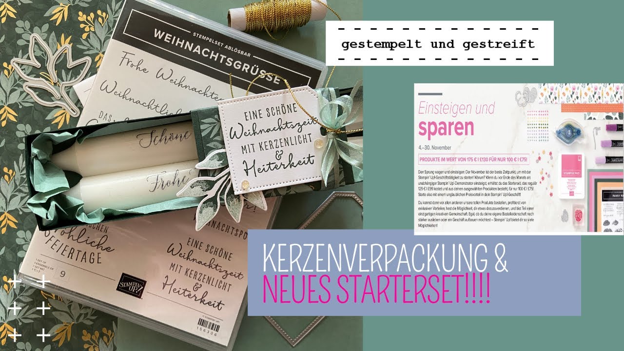 Kerzenverpackung | Kerzen bestempeln | Mega Stampin´Up Einsteigerangebot ab 4.11.21