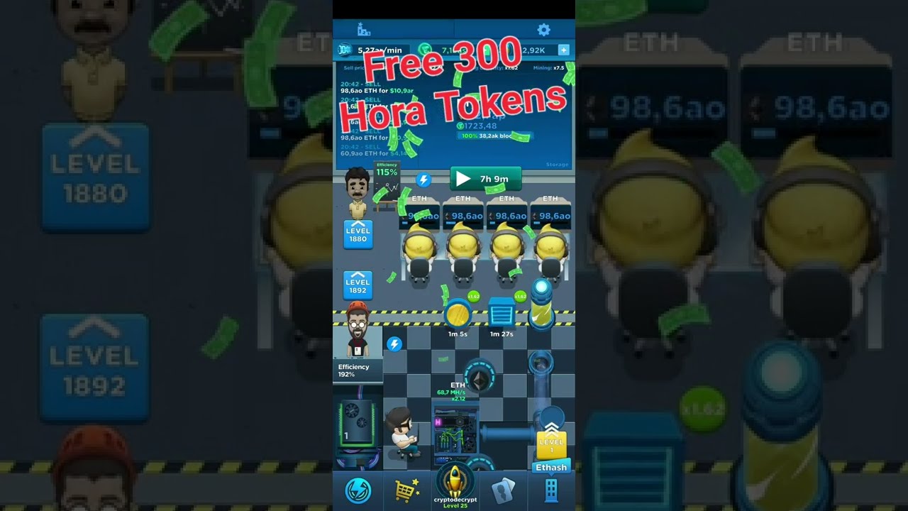 Crypto Idle Miner - Free 300 HORA Tokens... Get it now before its to late. Promocode included