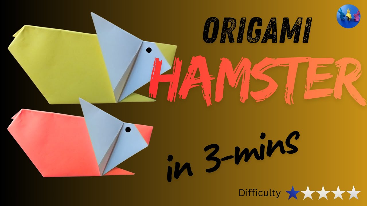 How to make a cute Paper Hamster in 3 mins#easycraft #forkids