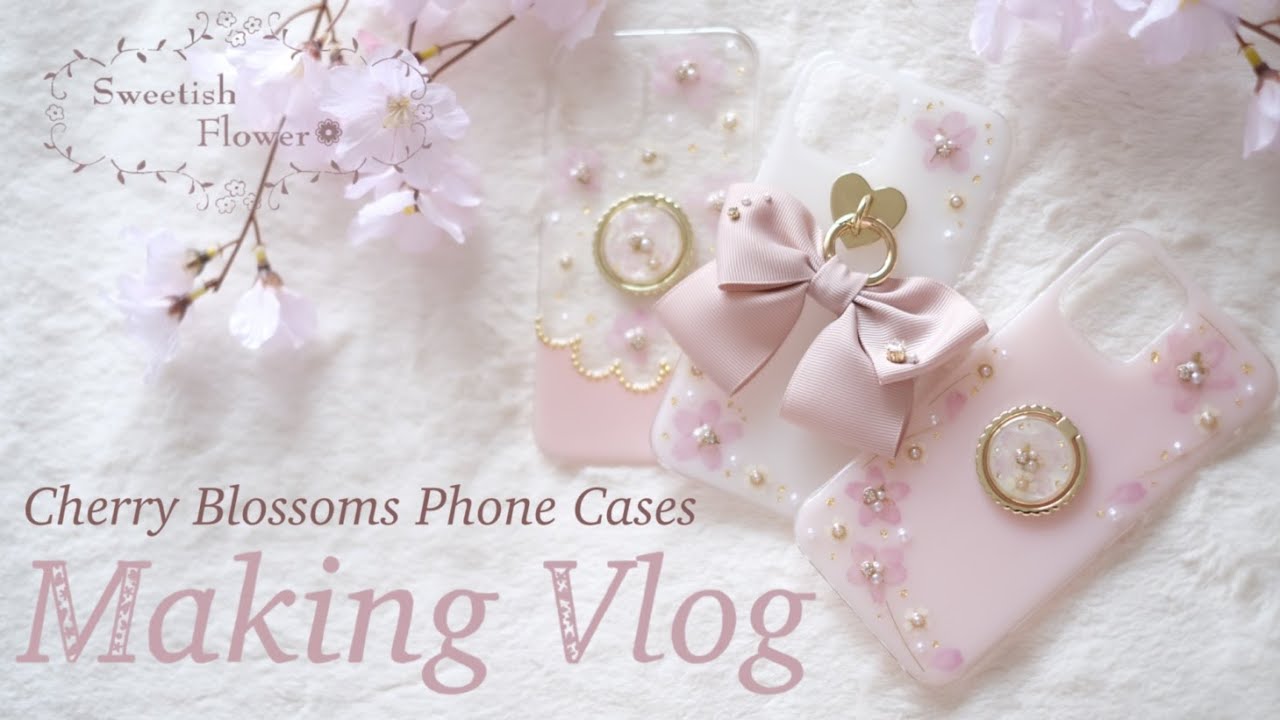 【メイキング動画】桜のスマホケース　Making Vlog【ハンドメイド】【レジン】 【handmade phone case】