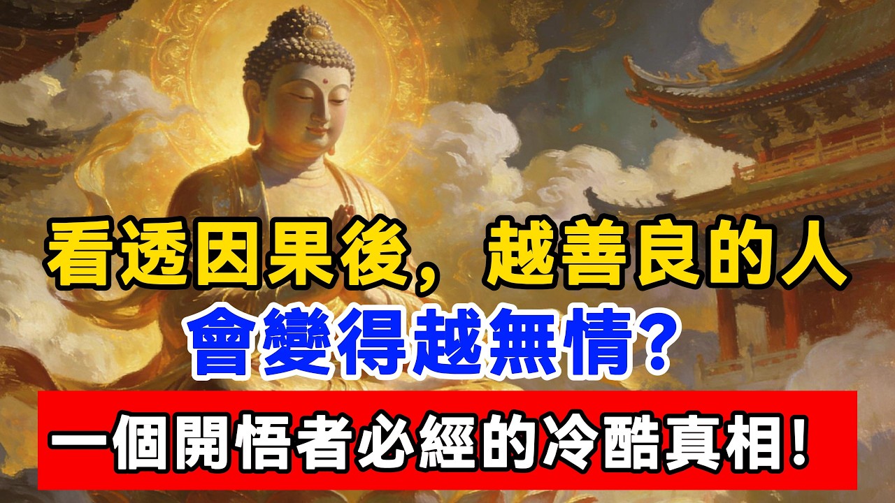 看透因果後，越善良的人，會變得越無情？一個開悟者必經的冷酷真相！#明月禅心#兄弟姐妹#家庭關系#因果真相#親情糾紛#斷親#能量止損#禪修#人生智慧#心理成長#放下執念#佛學故事