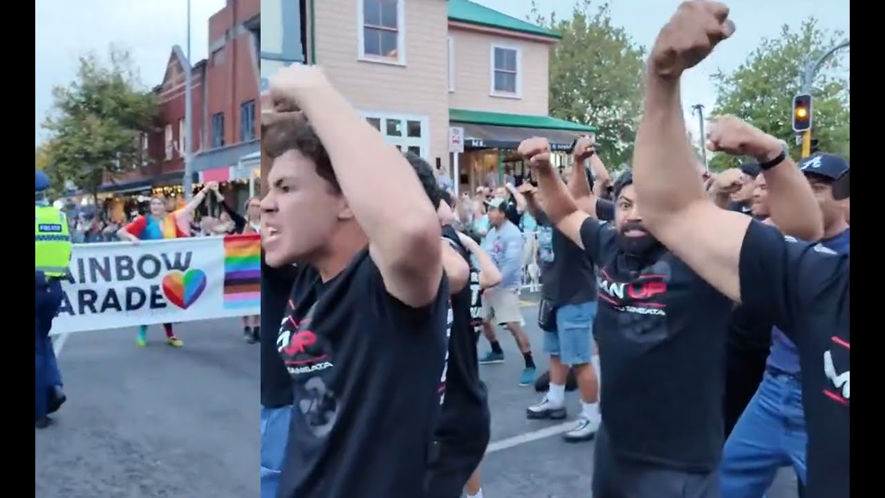 MAORÍS INTERRUMPEN con un HAKA MARCHA LGTBI en Nueva Zelanda