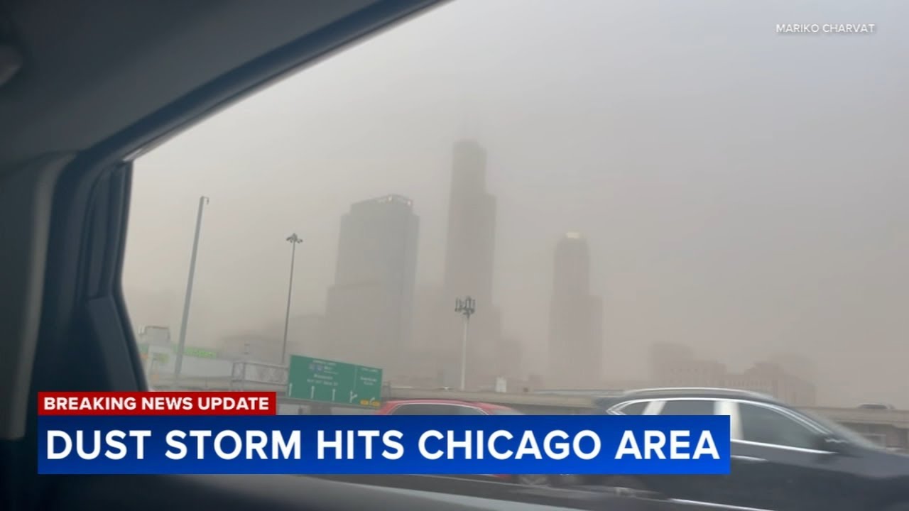 Large dust storm moves through Chicago area, first-ever warning in city limits
