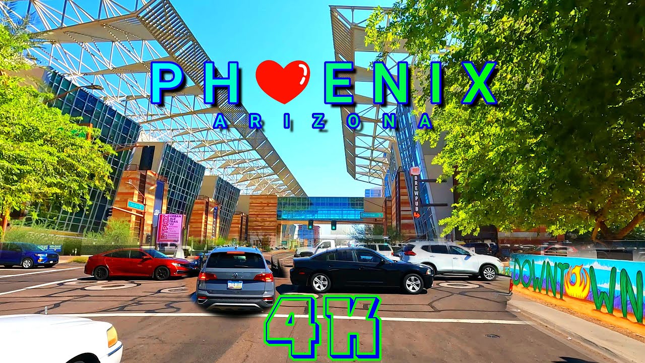 Phoenix Drive on a Sunny Day Part 2/4, Arizona USA 4K - UHD