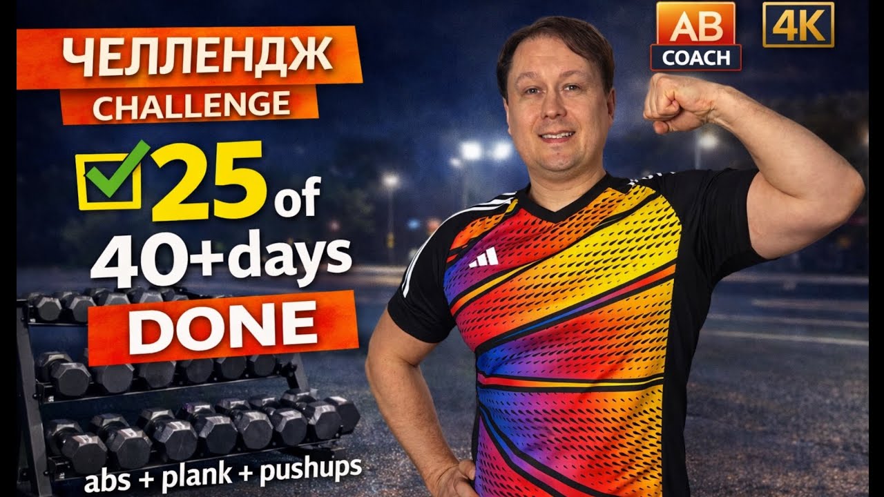 Спортивный #челлендж 40+ дней #отжимания #пресс #планка - День 25 из 40! #совет #сон