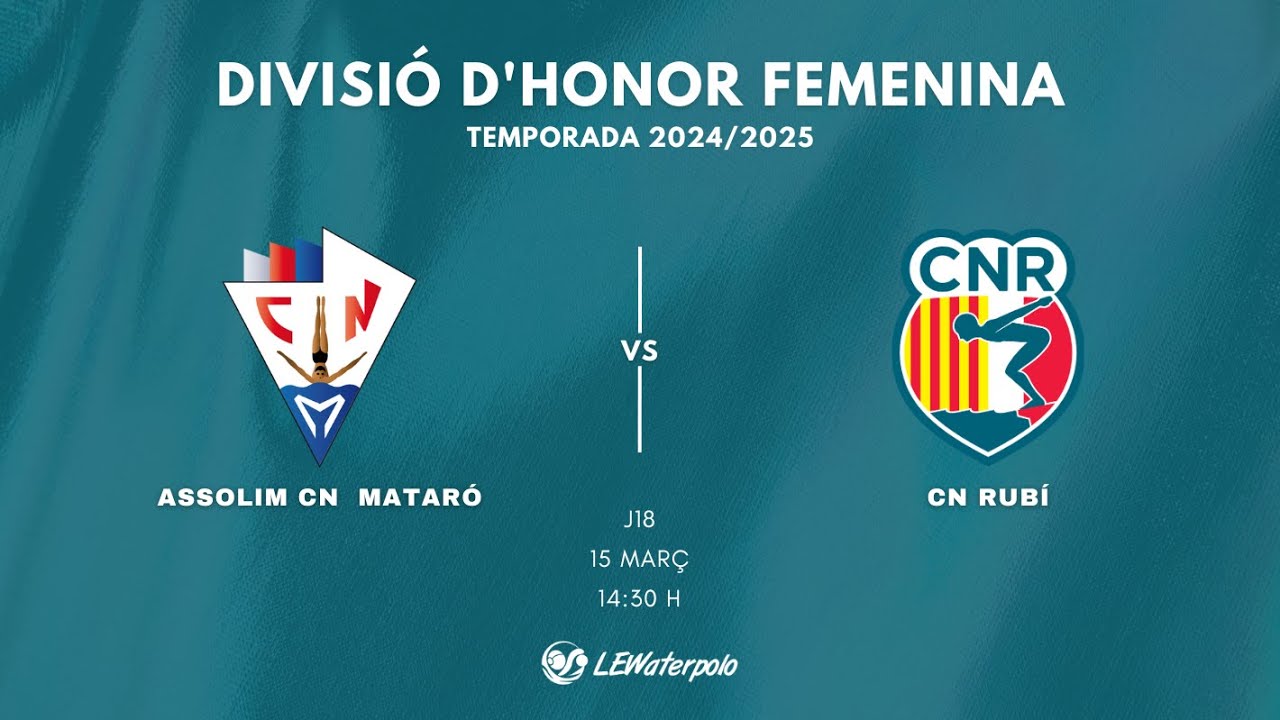 [WATERPOLO] CN Mataró VS Absolut Femení (Divisió d'Honor Femenina - J18) | 15/3/2025 - 14:30h