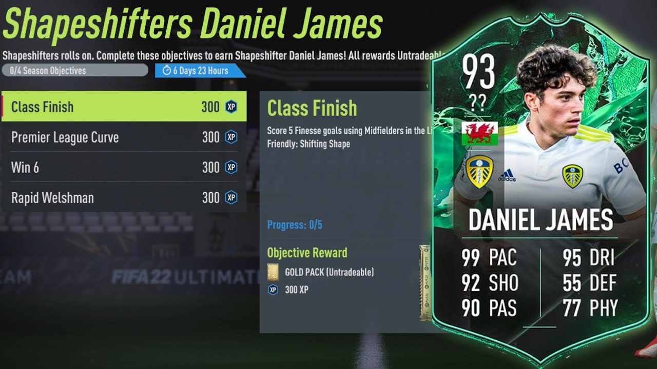 HOW TO COMPLETE SHAPESHIFTERS DANIEL JAMES OBJECTIVE FIFA 22