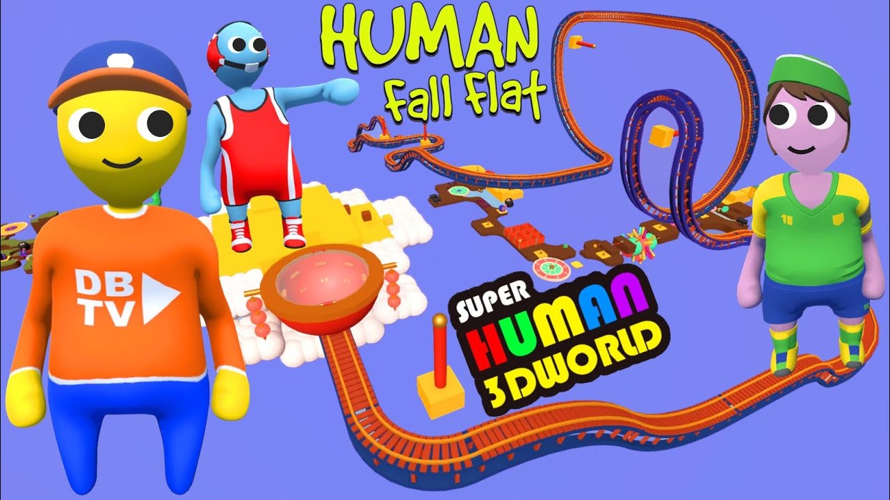 SUPER HUMAN 3D WORLD IS A CRAZY LEVEL IN HUMAN FALL FLAT
