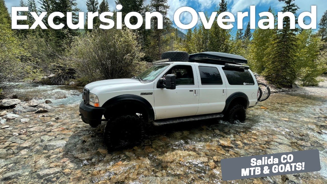 61 Years Old and first time camping!! We bring our Ford Excursion across a river! Overlanding Life.