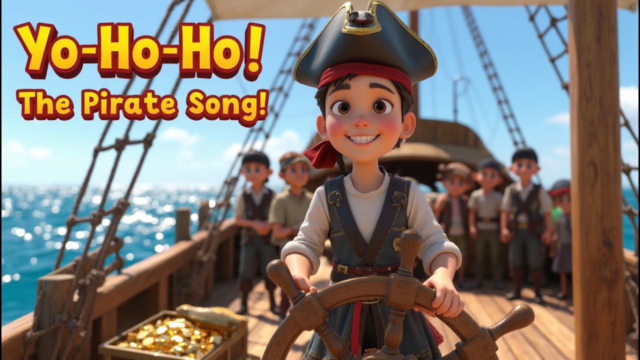 🦜 Yo-Ho-Ho! 🏴‍☠️ Pirate Song for Kids 🎵 | Sing-Along Adventure 🌊