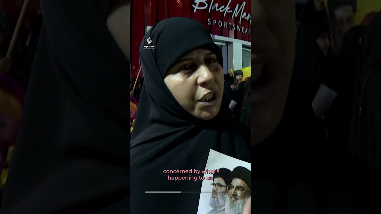 Dahiyeh crowds rally in favour of Iranian support against Israel | AJ #shorts