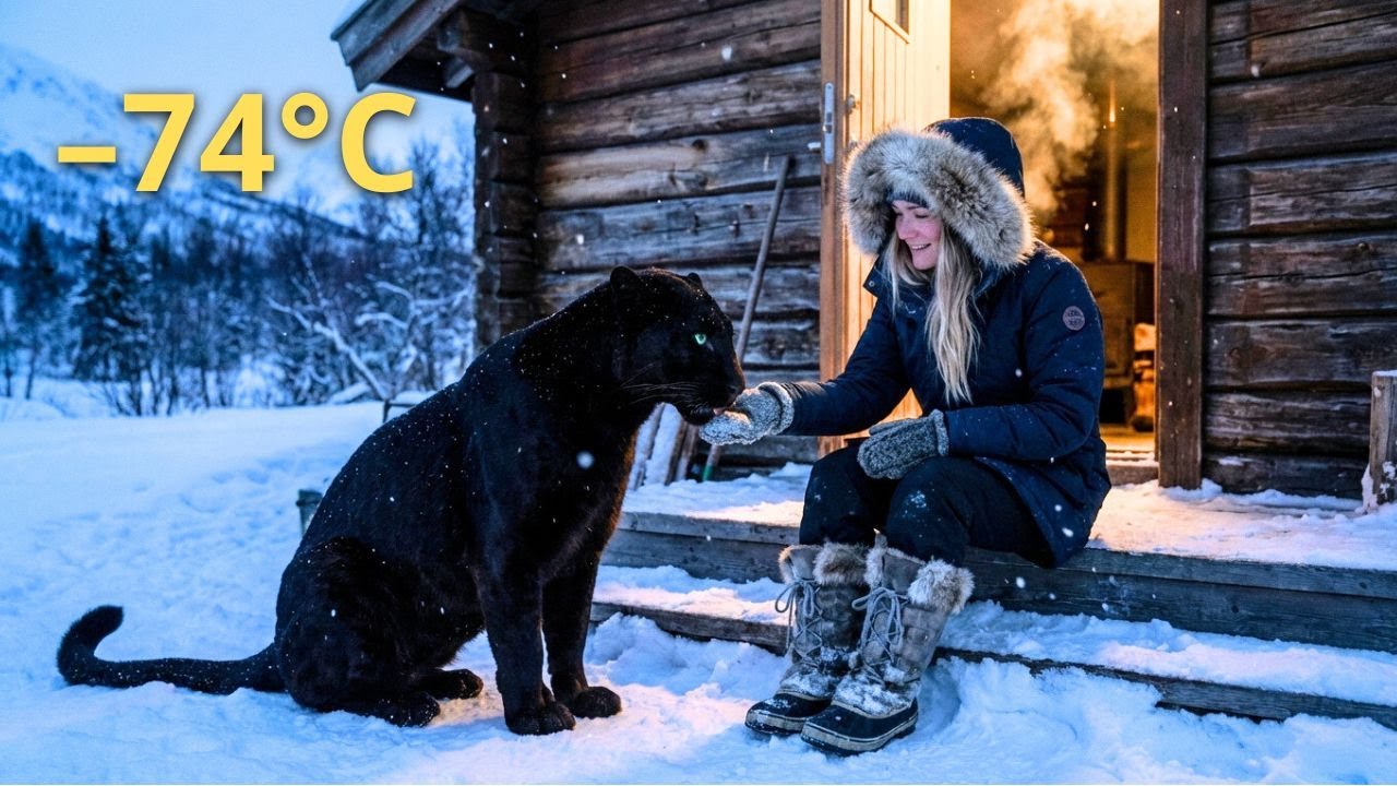 Surviving −74°C - 21-Year-Old Woman Feeds a Starving Black Panther in Siberia