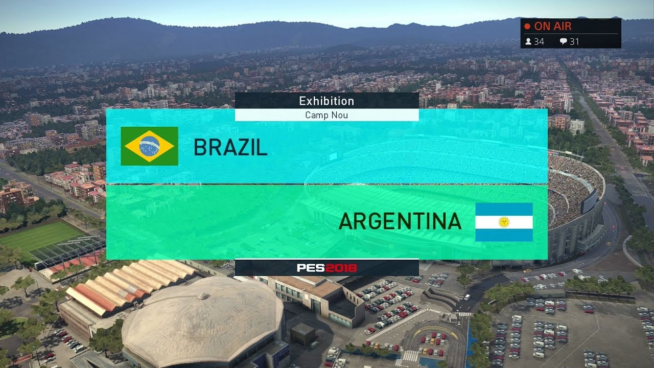 Pes 2018 Demo Brazil vs Argentina Full Gameplay PS4 1080p HD
