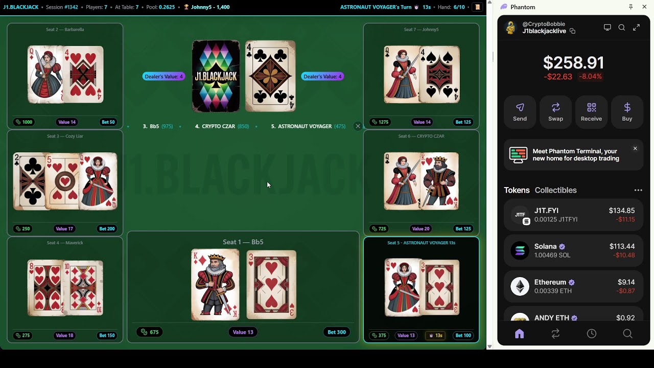 J1 Blackjack LIve - With CryptoBobbie 30JAN2026