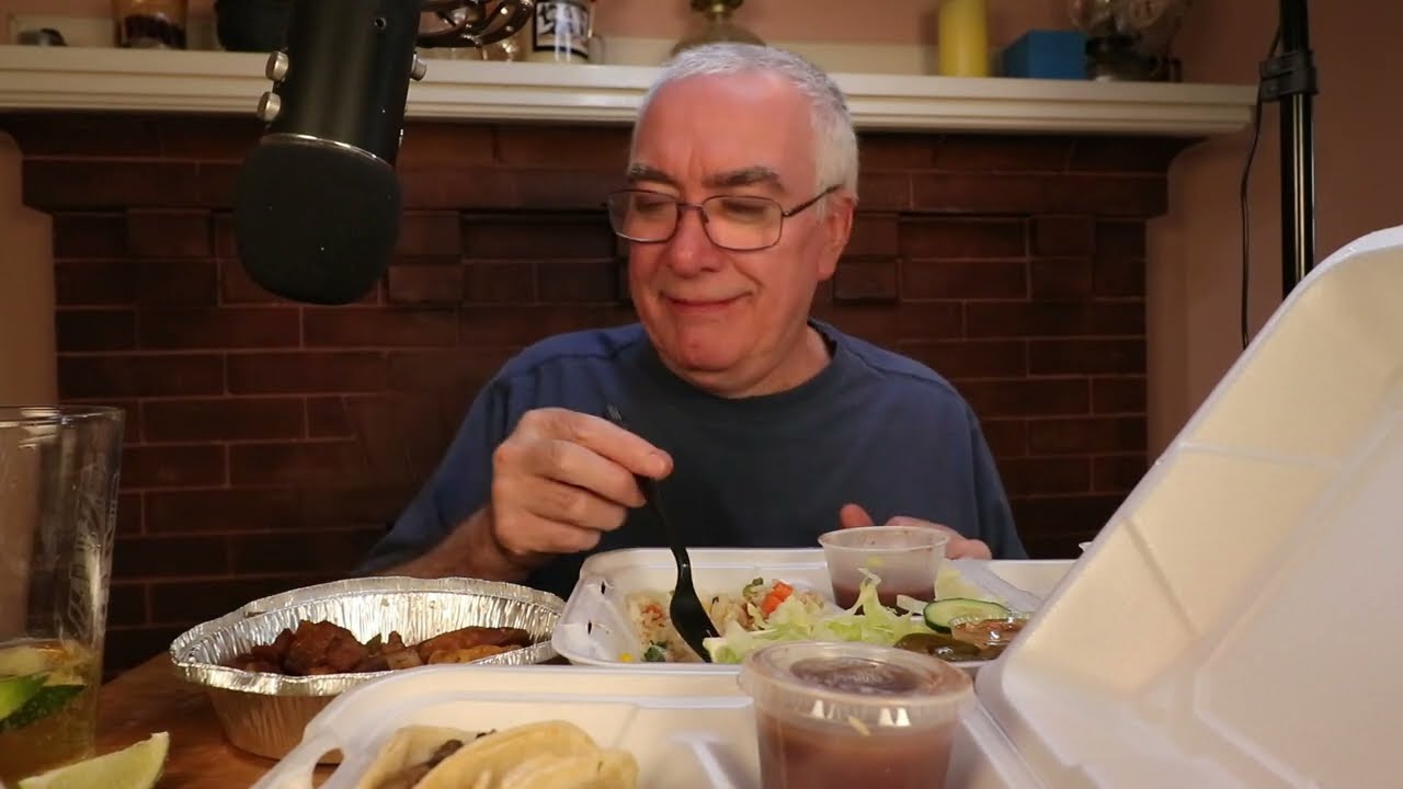 ASMR First Time Trying Chicharrones,  Yucca Fries and  tres leches cake Whispering