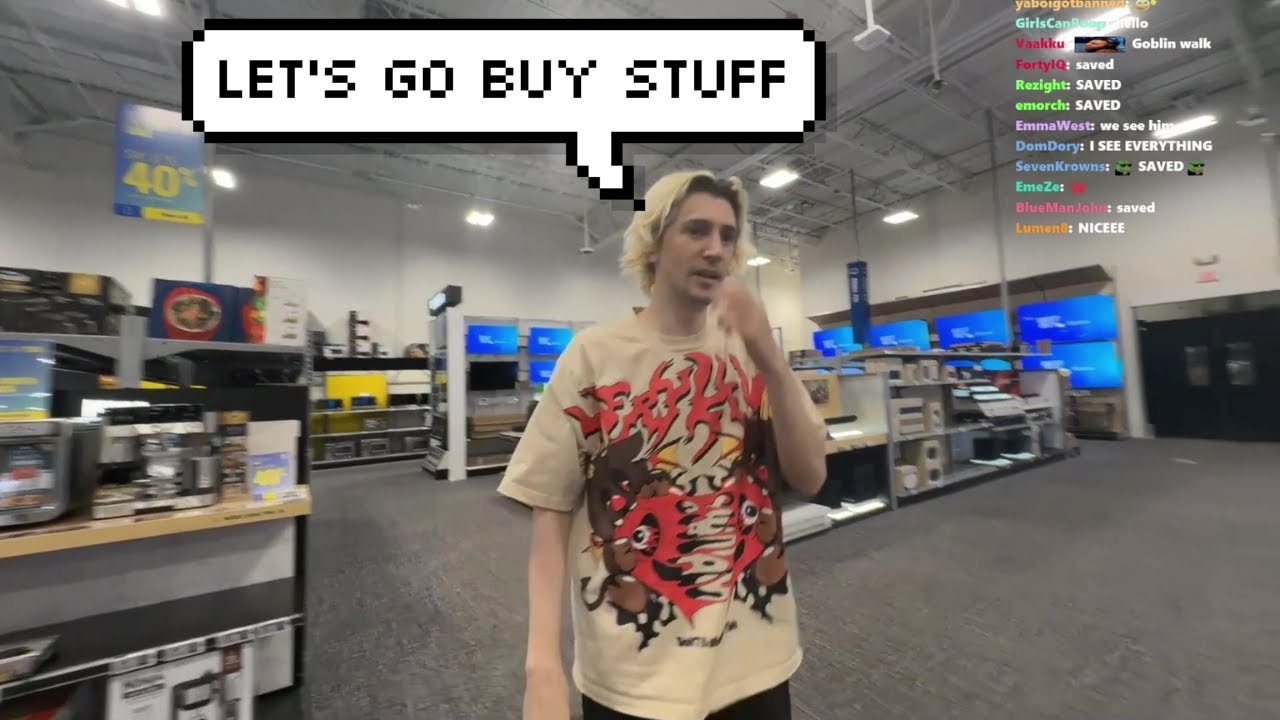 xQc Goes Shopping at Best Buy