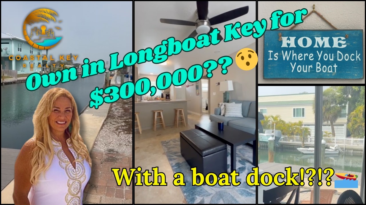 Boat dock with crash pad under $300,000 Longboat Key