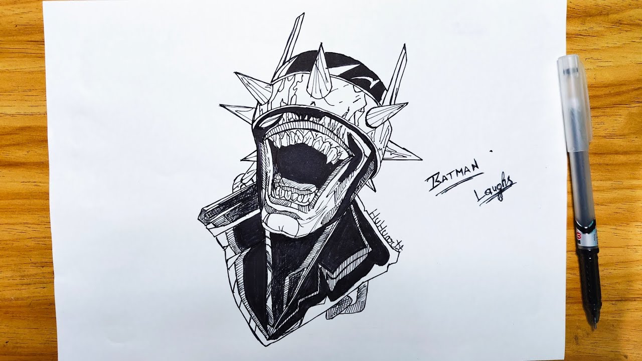 How To Draw The Batman Who laughs | Sketch Drawing Tutorial 