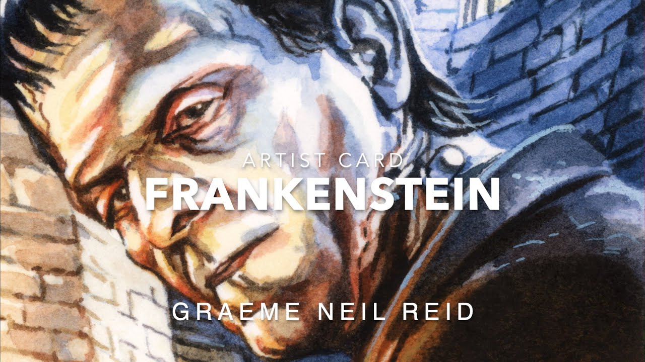 Frankenstein Watercolour Artist Card - Graeme Neil Reid