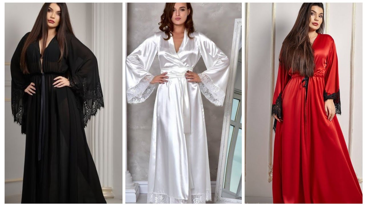 Bridal nightwear sleeper wear night gown designing 