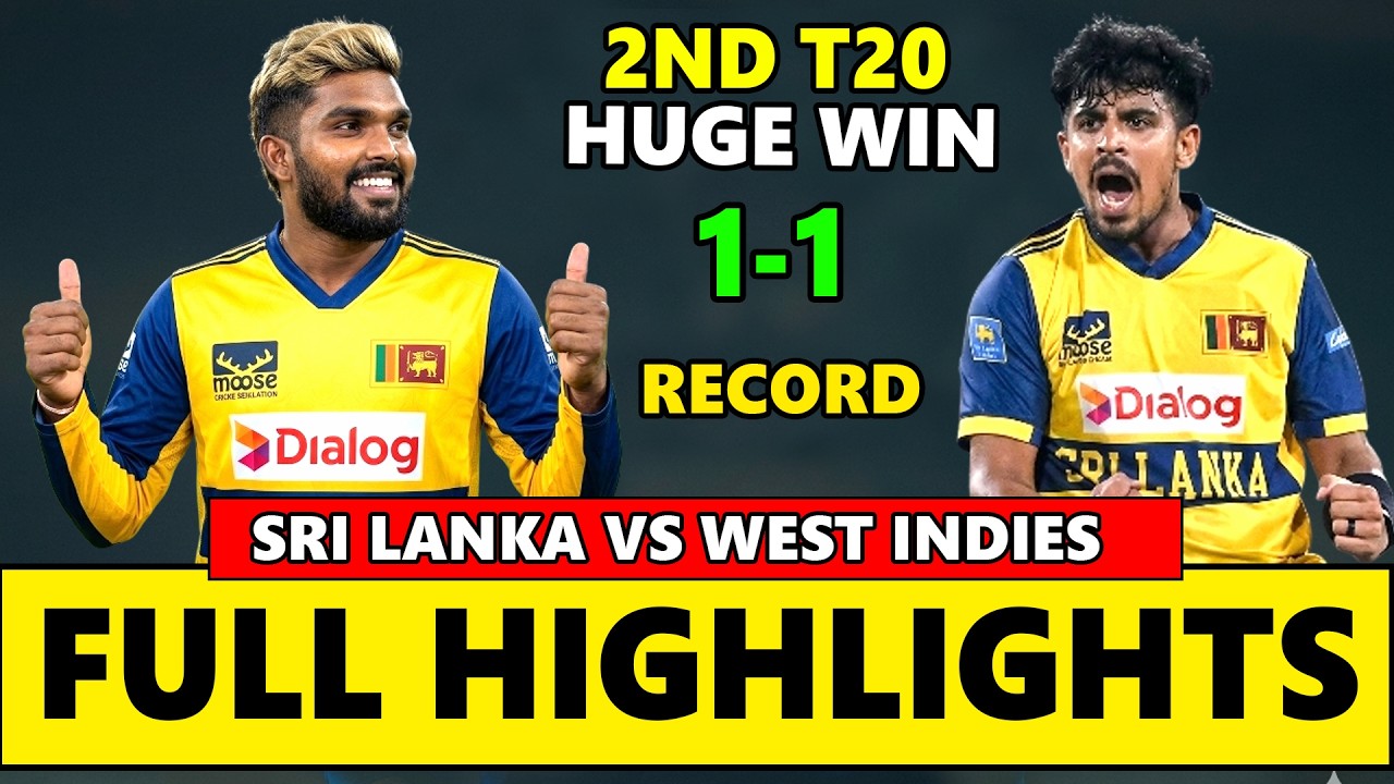 Sri Lanka vs West Indies 2nd T20 Full Match Highlights 2026