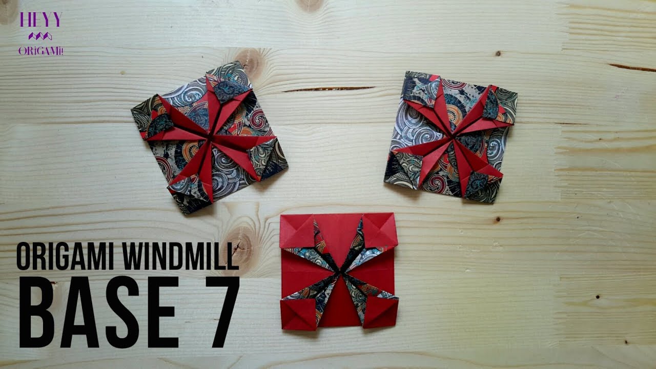 Origami Windmill Base Variations Tutorial 7