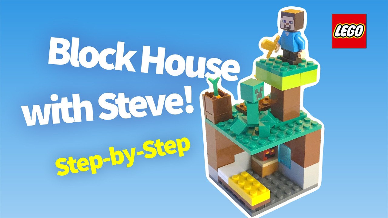 LEGO Minecraft: Block House with Steve! 🧱⛏️