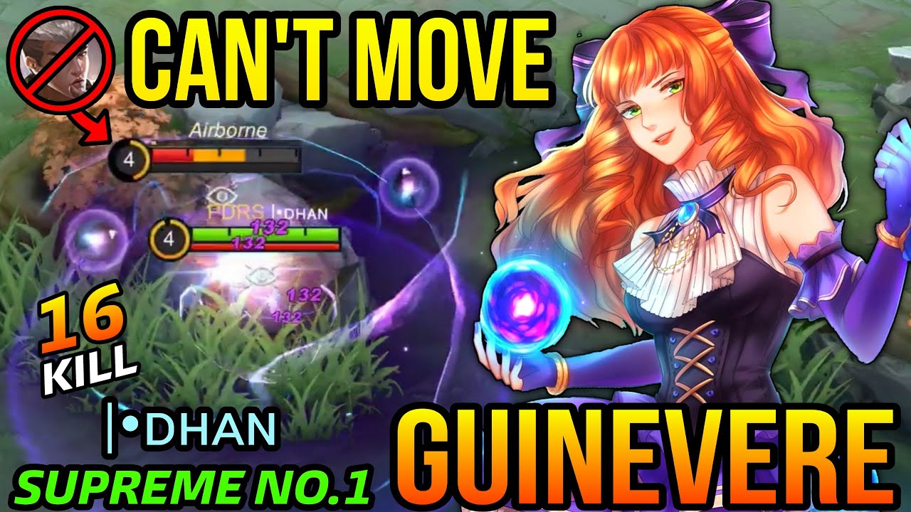 You Can't Escape From Me!! Guinevere Annoying CC Combo!! - Supreme No.1 Guinevere by |•ᴅʜᴀɴ - MLBB
