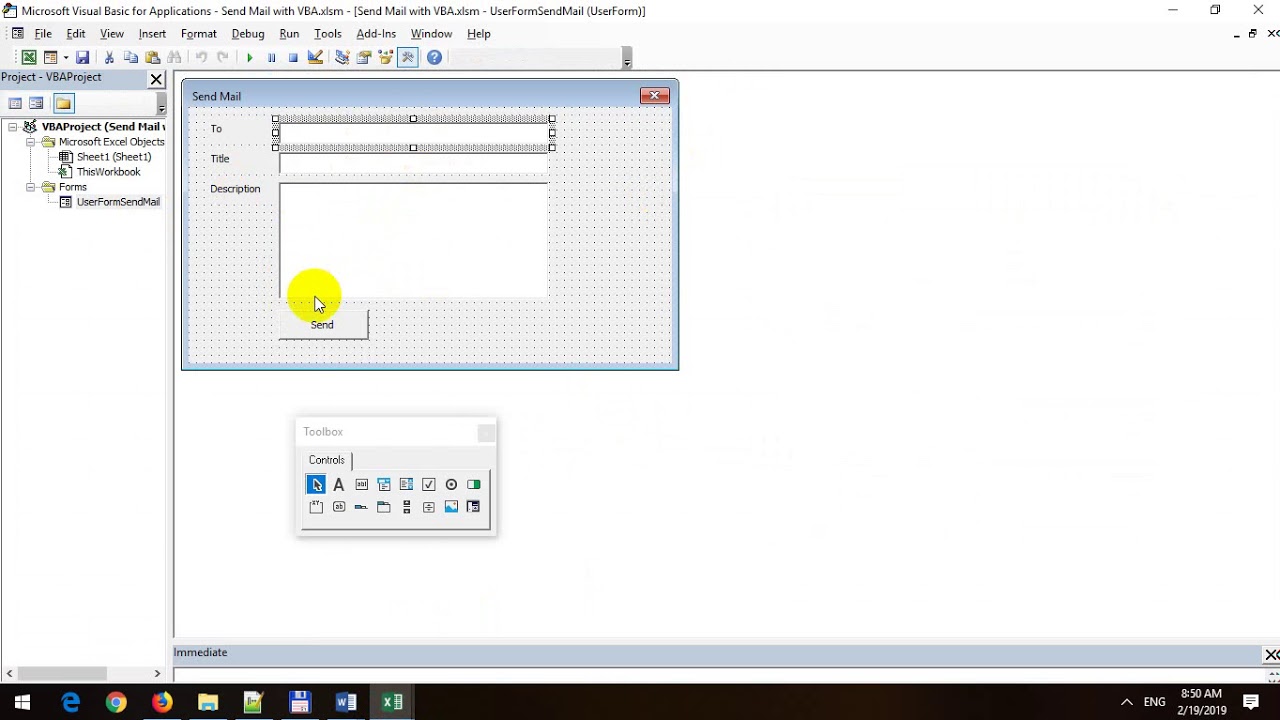 Send Email From Excel Using VBA UserForm & Gmail