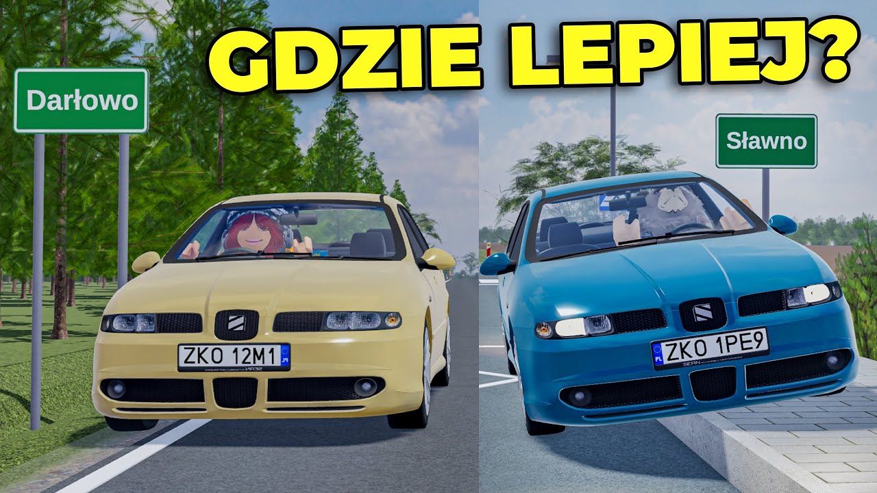 WIELKI TEST PACZEK SŁAWNO VS DARŁOWO w PCD - Hogaty i Bartek w Roblox - Polish Car Driving