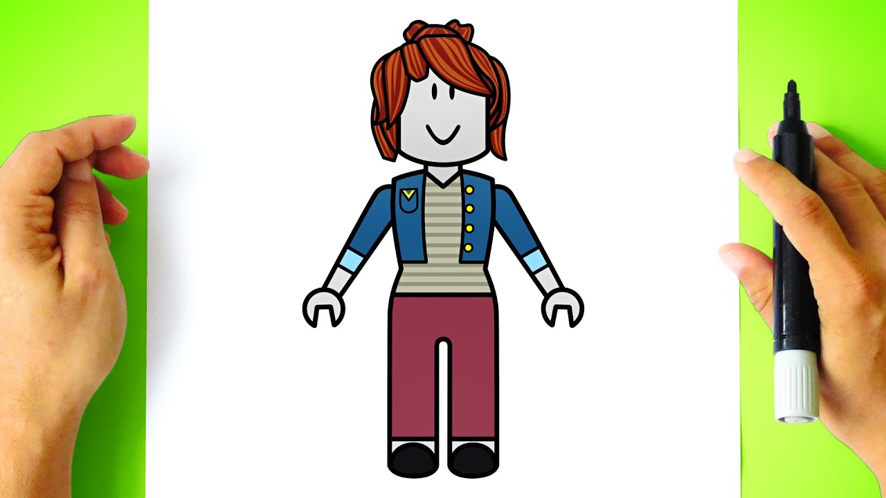 Como DESENHAR a BACON GIRL do ROBLOX - Cómo DIBUJAR a BACON GIRL de ROBLOX