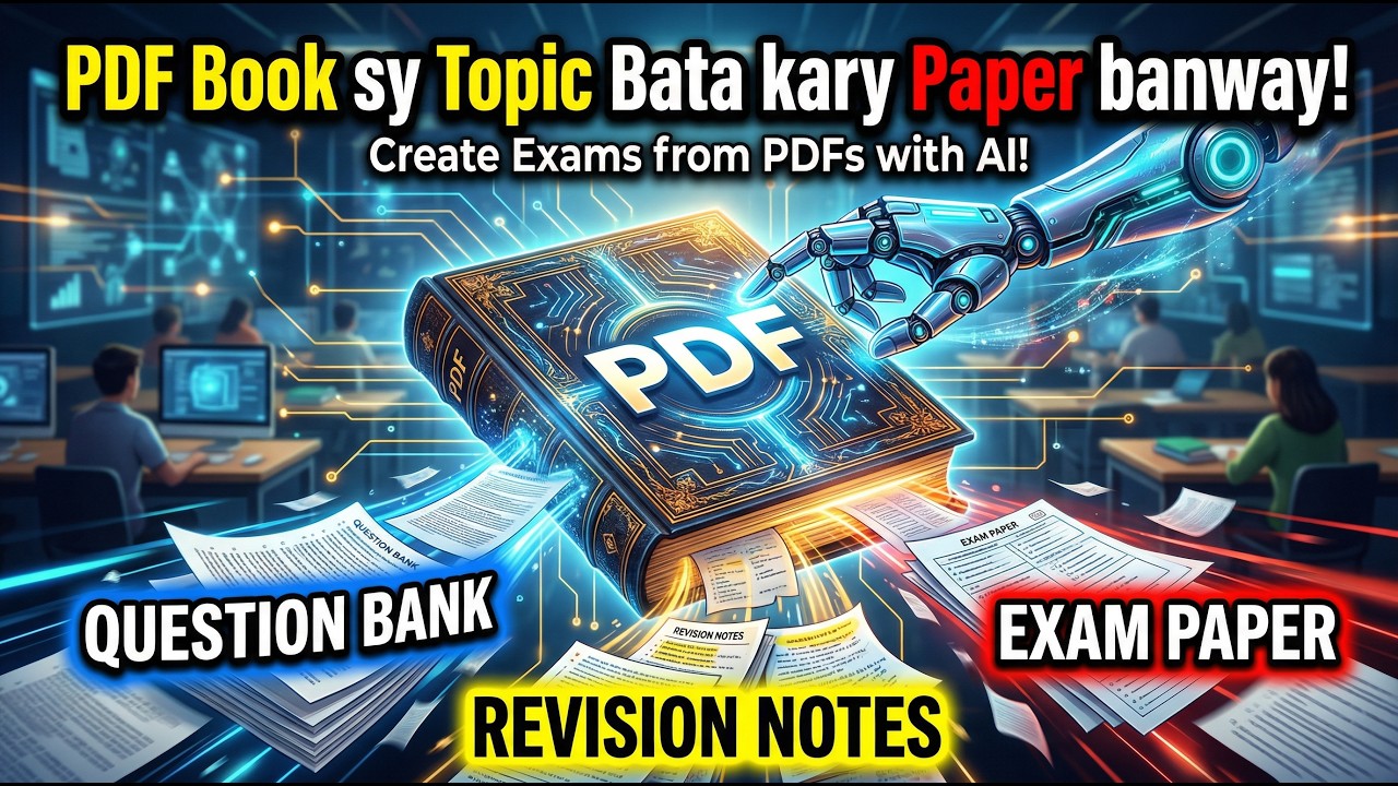 How to use AI to create Question Paper & questions bank & Notes from PDF (Urdu/Hindi)