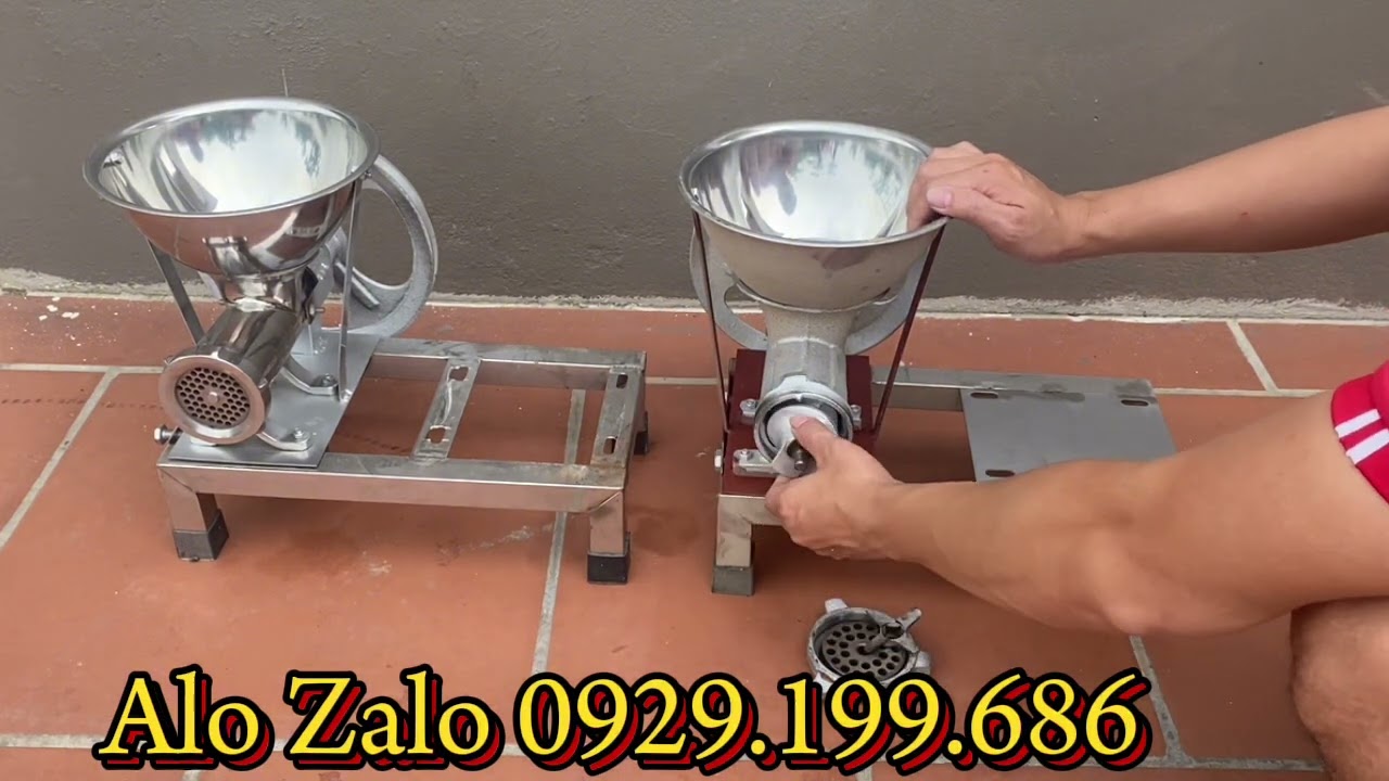 Cối đùn thịt 12 gang và 12 inox - cối xay xương,cối xay ốc,cối xay chả cá,cối đùn cám viên