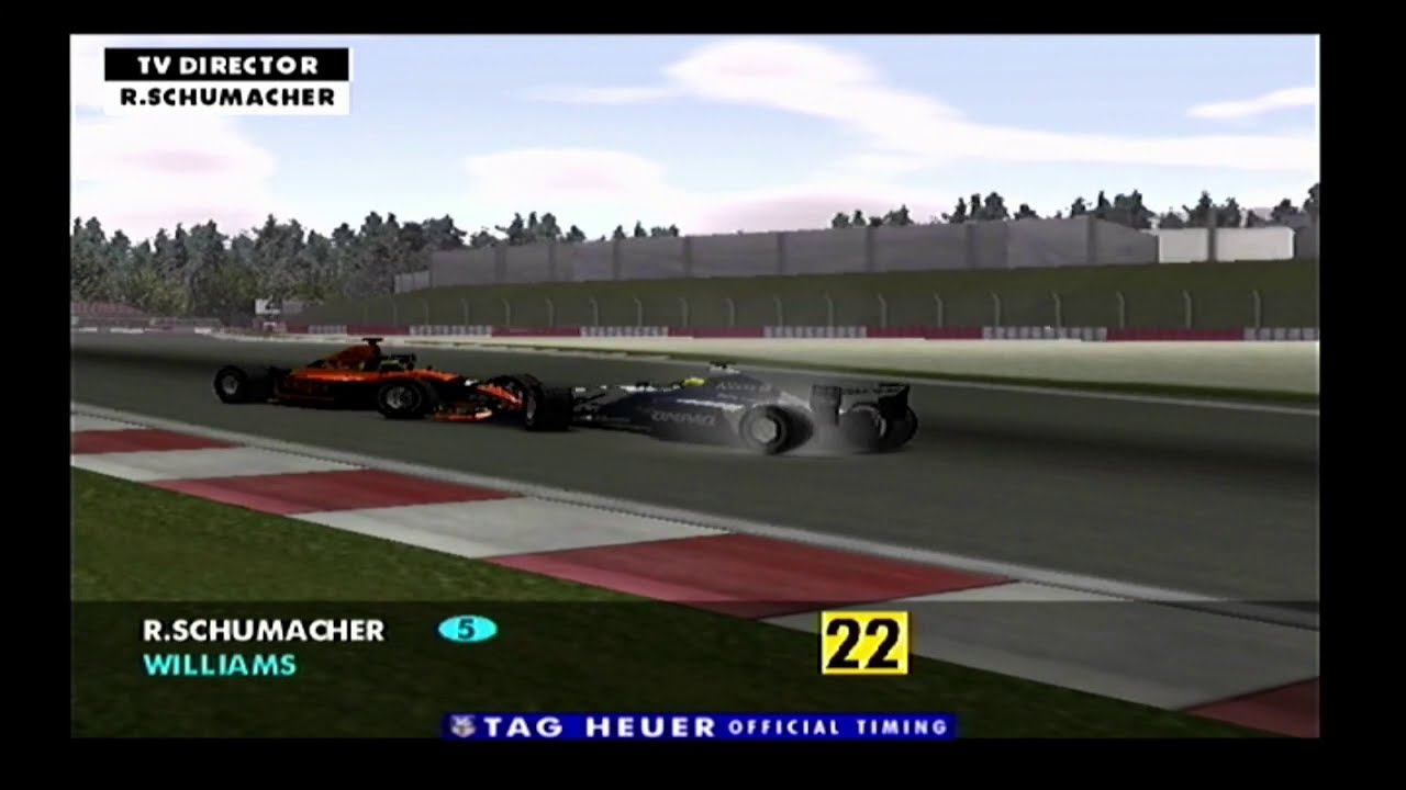 F1 2001 (PS2), Race 9, Europe (Spectator Mode, Reverse Result Series)