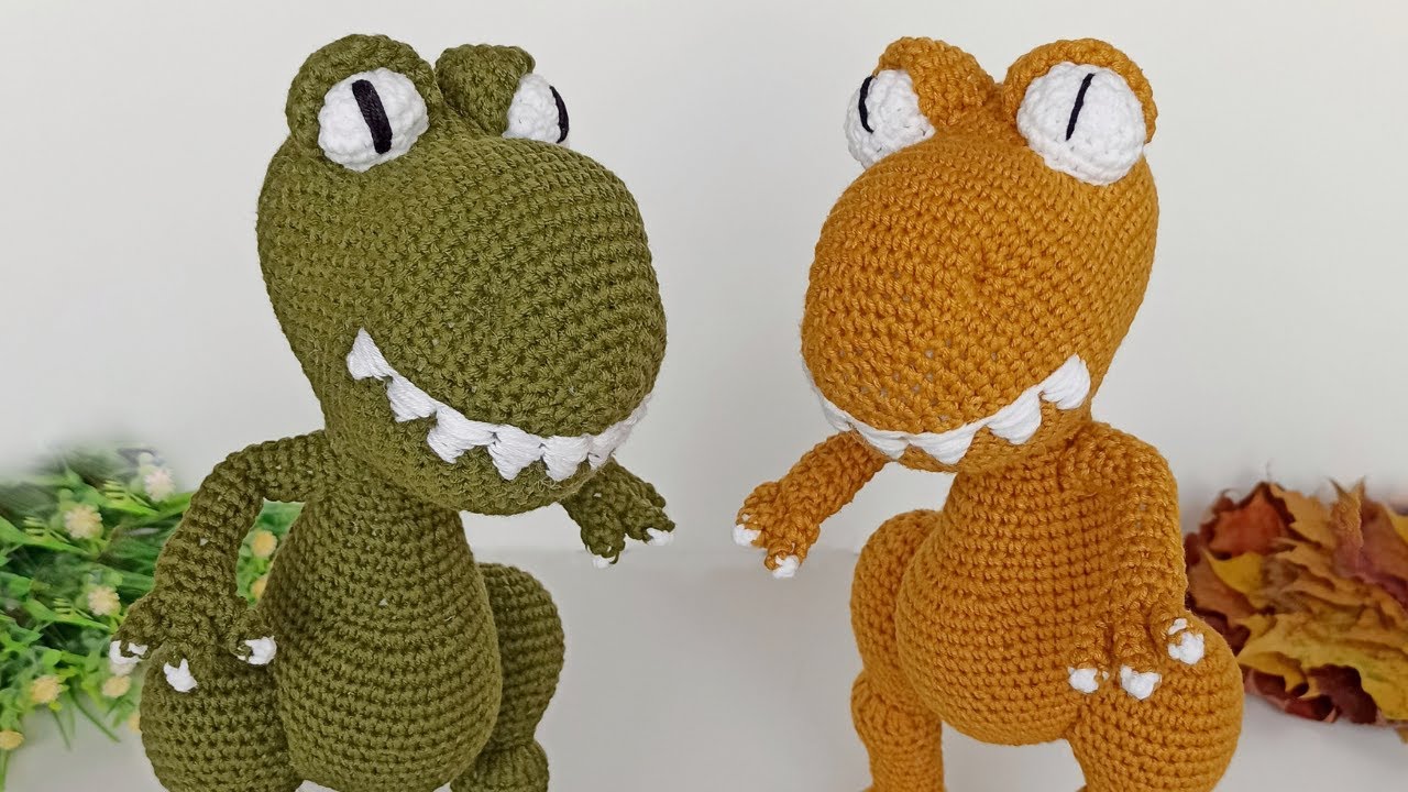 Crochet dinosaur pattern by Amigurumi_Joys