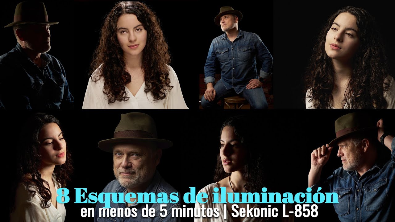 8 ESQUEMAS DE ILUMINACION DIFERENTES EN MENOS DE 5 MINUTOS | SEKONIC L-858 & GODOX RT-GX