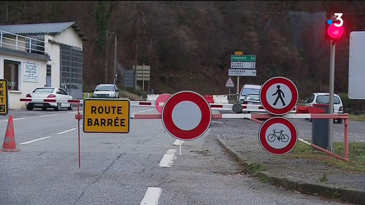 Les gorges de l'Arly sont fermées