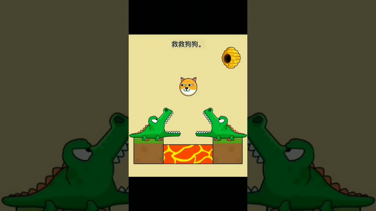 save dog from lava, crocodile and bees