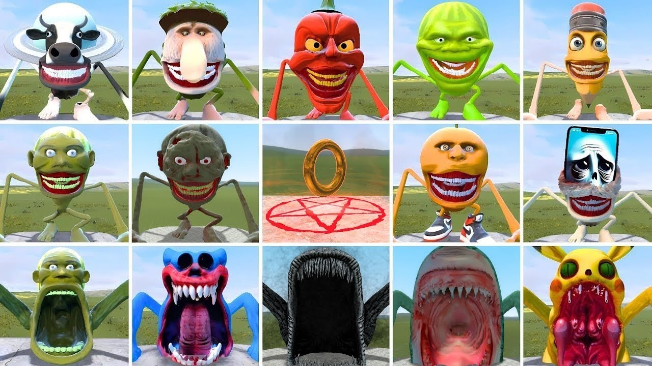 ALL NEW BRAINROT TAPES AND LIN GANG MELON CURSED TAPES WITH EATER MONSTER EVOLUTION IN GARRY'S MOD