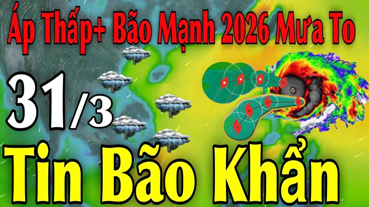&Aacute;p Thấp B&atilde;o Mạnh 2026 Mưa To Tin B&atilde;o Khẩn | Dự b&aacute;o thời tiết ng&agrave;y 31/3 | thời tiết 15 ng&agrave;y tới