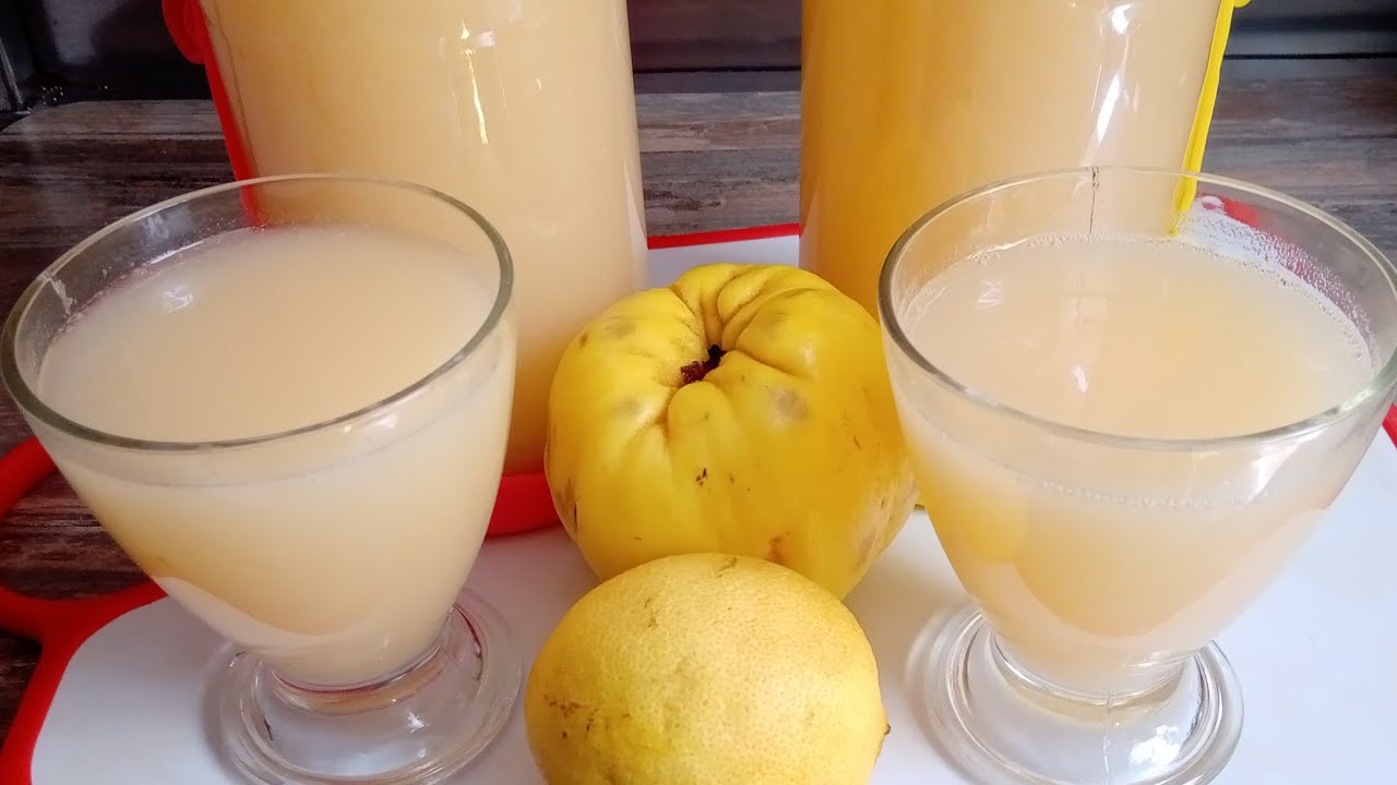 عصير السفرجل العجيب🍹خاثر ولذيذ/صحي ومغذي للجسم Jus de coing