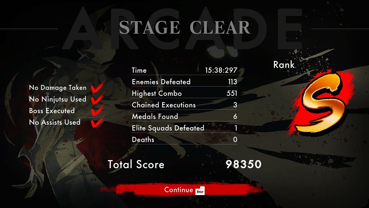 (NEW PB) Shinobi: Art of Vengeance | Neo City Arcade S-Rank