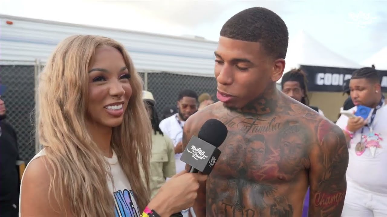 NLE Choppa tells Brittany Renner his secrets @ Rolling Loud Miami 2023